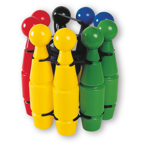 Mini Set Da Bowling Per Interni Ed Esterni – 10 Birilli, 2 Palline E Tappetino Da 1,7 M